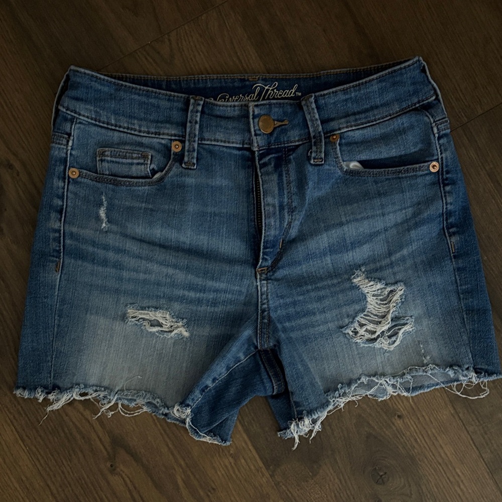 Universal Thread Distressed Cut Off Medium Wash D… - image 1